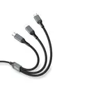 Go-Des GD-UC617 3'ü 1 Arada Type-C ve Lightning PD Şarj Kablosu 100W 1.2 m