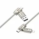 Go Des GD-UC832 4in1 PD Şarj ve Data Kablosu, USB-A + Type-C + Lightning