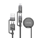 Lenyes LC541 USB-A ve Type-C Girişli Lightning, Type-C ve Akıllı Saat Şarj Kablosu, 60W 1 m