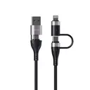 Lenyes LC568 4'ü 1 Arada 100W USB-A / Type-C Şarj ve Data Kablosu, 1 m