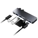 Qgeem QG-UH06 USB Hub, 3 USB 3.0 ve Type-C Çıkışlı, SD Kart Okuyuculu