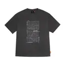 Skinarma Sonar Kısa Kollu Oversize Unisex Bisiklet Yaka Gri Tişört