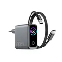 Wiwu CHG300 Voyager GaN 100W PD/QC TFT Göstergeli Şarj Adaptörü