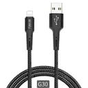Wiwu G30 Gear Lightning Şarj ve Data Kablosu, 1.2 m Naylon Örgülü