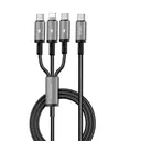 Wiwu Wi-C060 Titanlink 3'ü 1 Arada Type-C Şarj ve Data Kablosu, 60W PD, 1.2 m