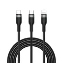 Wiwu Wi-C029 Concise 2'si 1 Arada Type-C to Lightning Şarj ve Data Kablosu, 100W 1.2 m