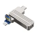 Wiwu Wi-FD001 3'ü 1 Arada USB 3.2 Flash Bellek, 64 GB, USB-A + Lightning + Type-C