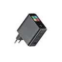 Wiwu Wi-G028 Voyager GaN Şarj Adaptörü, 140W PD/QC ve TFT Göstergeli