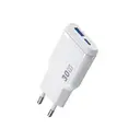 Wiwu Wi-G033 Essen Slim 30W GaN PD Şarj Adaptörü, USB-C ve USB-A Çıkışlı