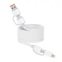 Zore Spiral 4in1 Örgülü Şarj ve Data Kablosu, USB-A + Type-C Girişli, 1 m