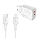 Zore Play Serisi PL08 Type-C to Lightning 2'si 1 Arada 20W PD Seyahat Şarj Aleti