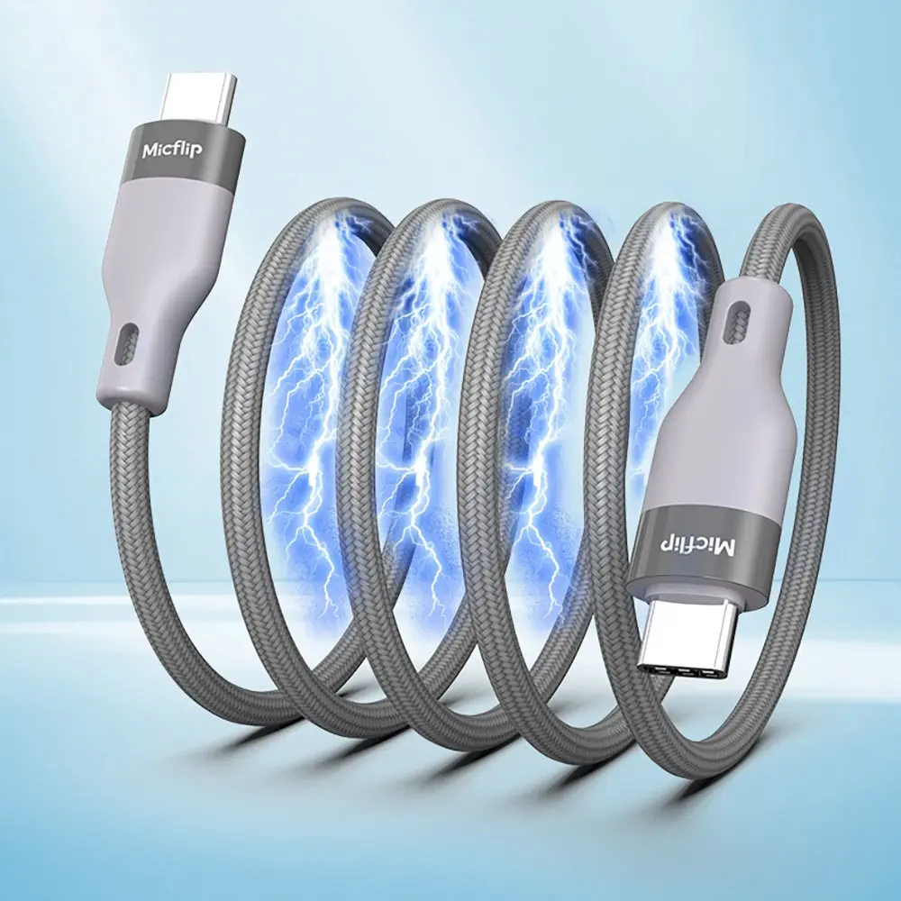 Micflip A25 Type-C to Type-C 240W PD3.1 Şarj ve Data Kablosu, 2 m