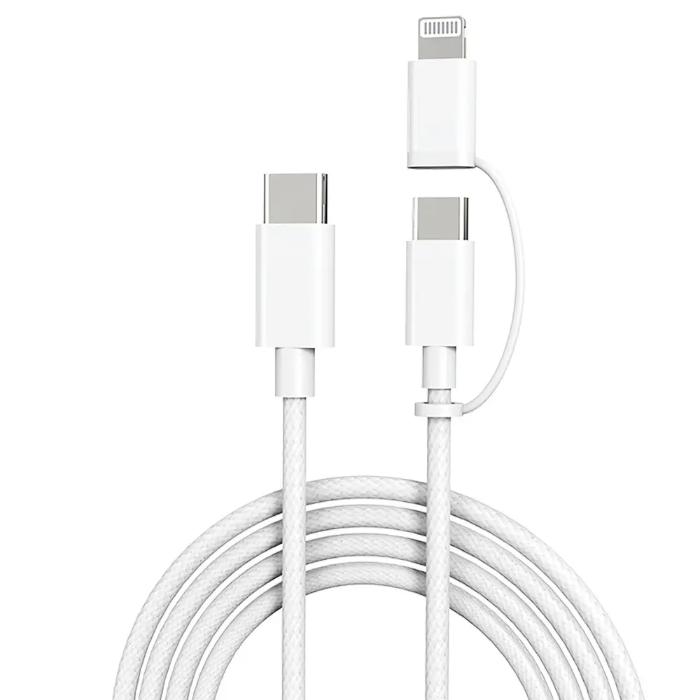 Micflip A22 2'si 1 Arada Type-C + Lightning Şarj ve Data Kablosu, 240W 1 m