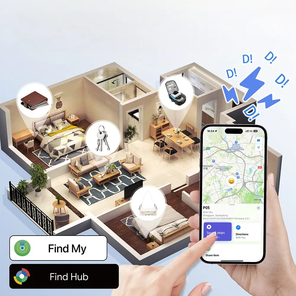 Micflip P055 Suya Dayanıklı iOS ve Android Cihazlar için Takip Özellikli Akıllı Kart