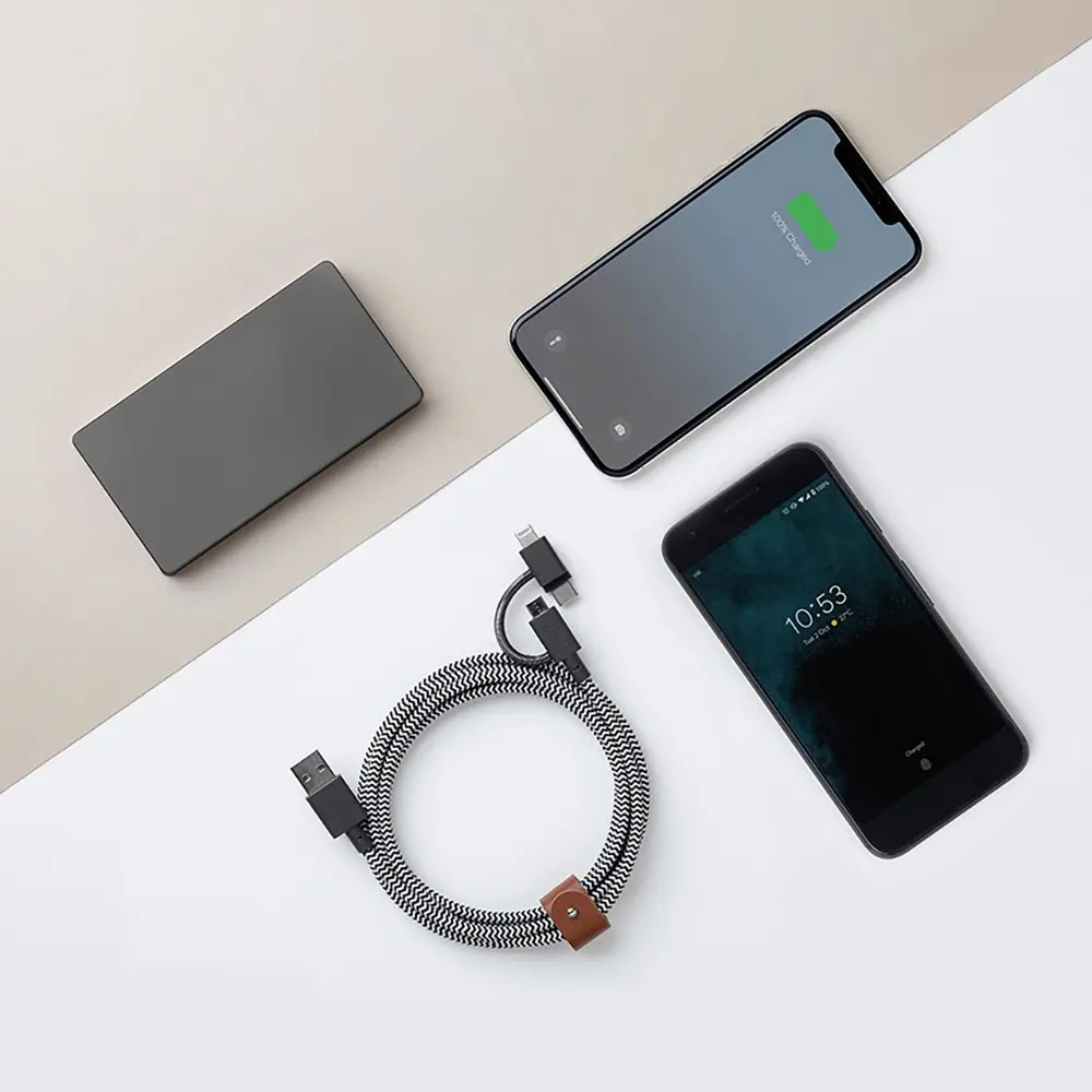Native Union Belt 3in1 USB-A to Type-C Lightning Micro Şarj Kablosu 2M