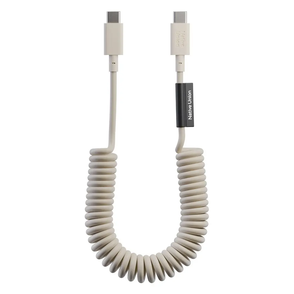 Native Union POP Serisi USB-C to USB-C Spiralli Şarj Kablosu 60W 1.2 m