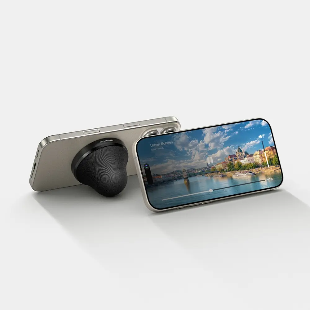 Amazingthing MagPlay Pocket Mini Bluetooth Hoparlör, MagSafe Uyumlu ve Kablosuz Şarj Destekli