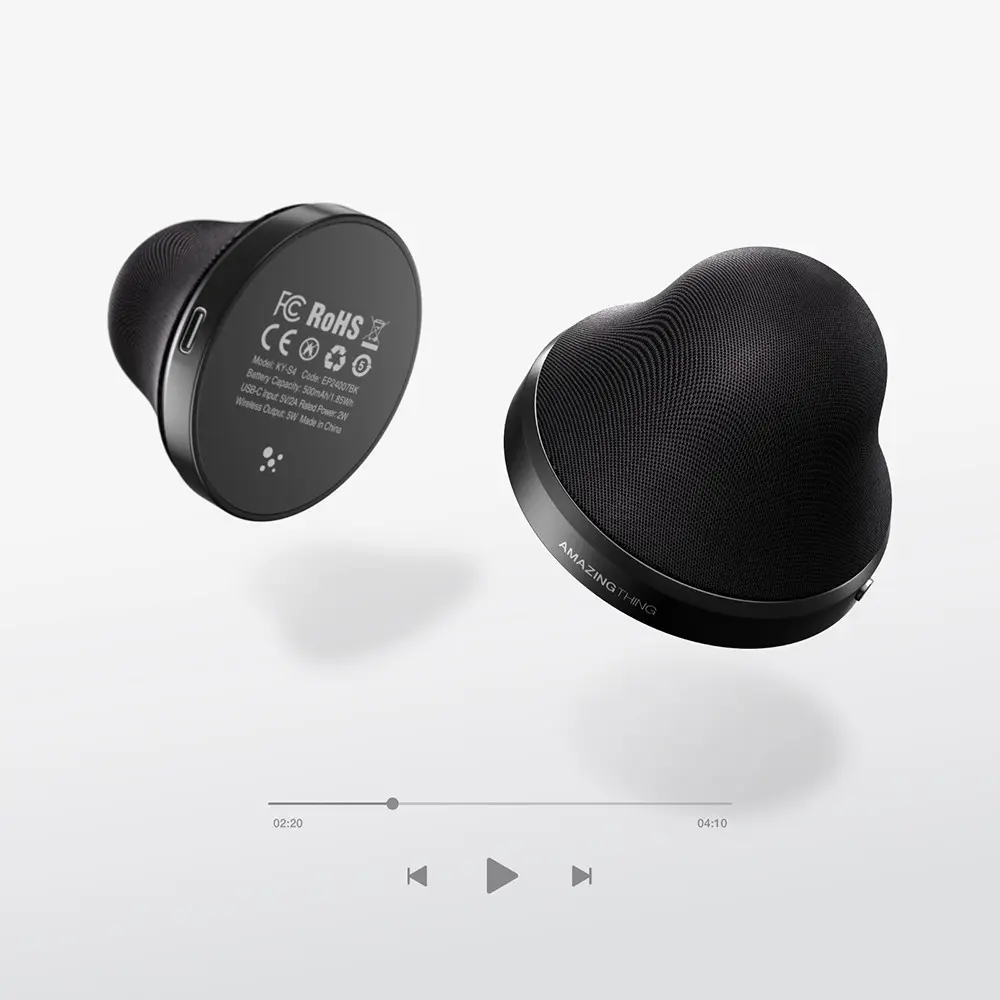 Amazingthing MagPlay Pocket Mini Bluetooth Hoparlör, MagSafe Uyumlu ve Kablosuz Şarj Destekli