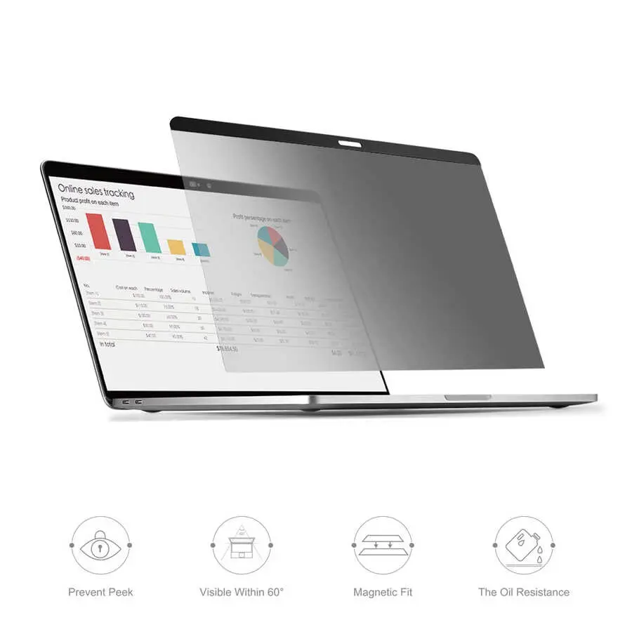 MacBook 12" Retina Gizlilik Filtreli Ekran Koruyucu - Wiwu Privacy
