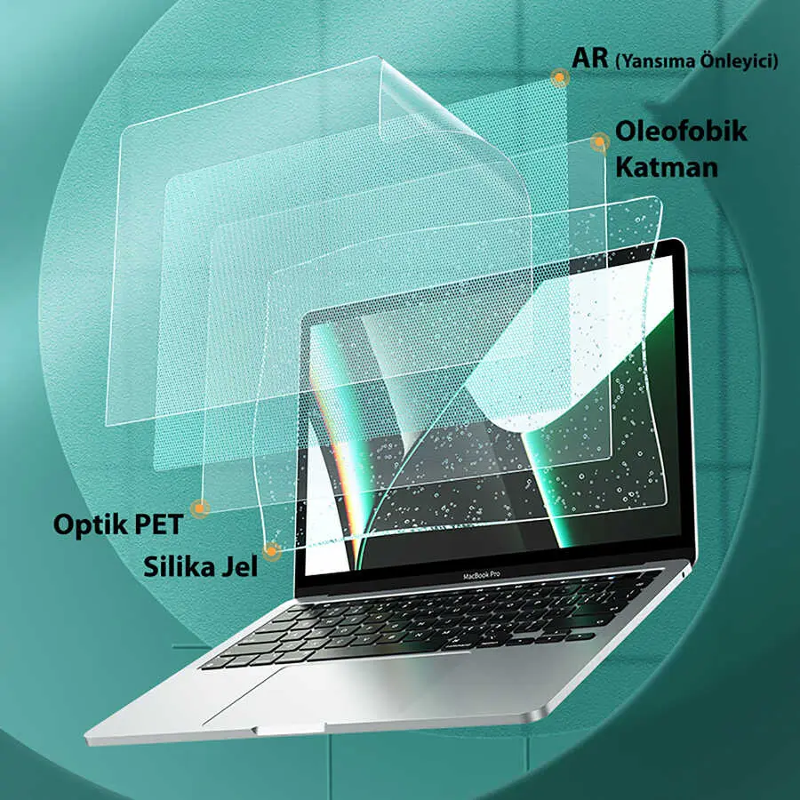 MacBook Pro 16" 2021 AR Yansıma Önleyici Ekran Koruyucu - Benks