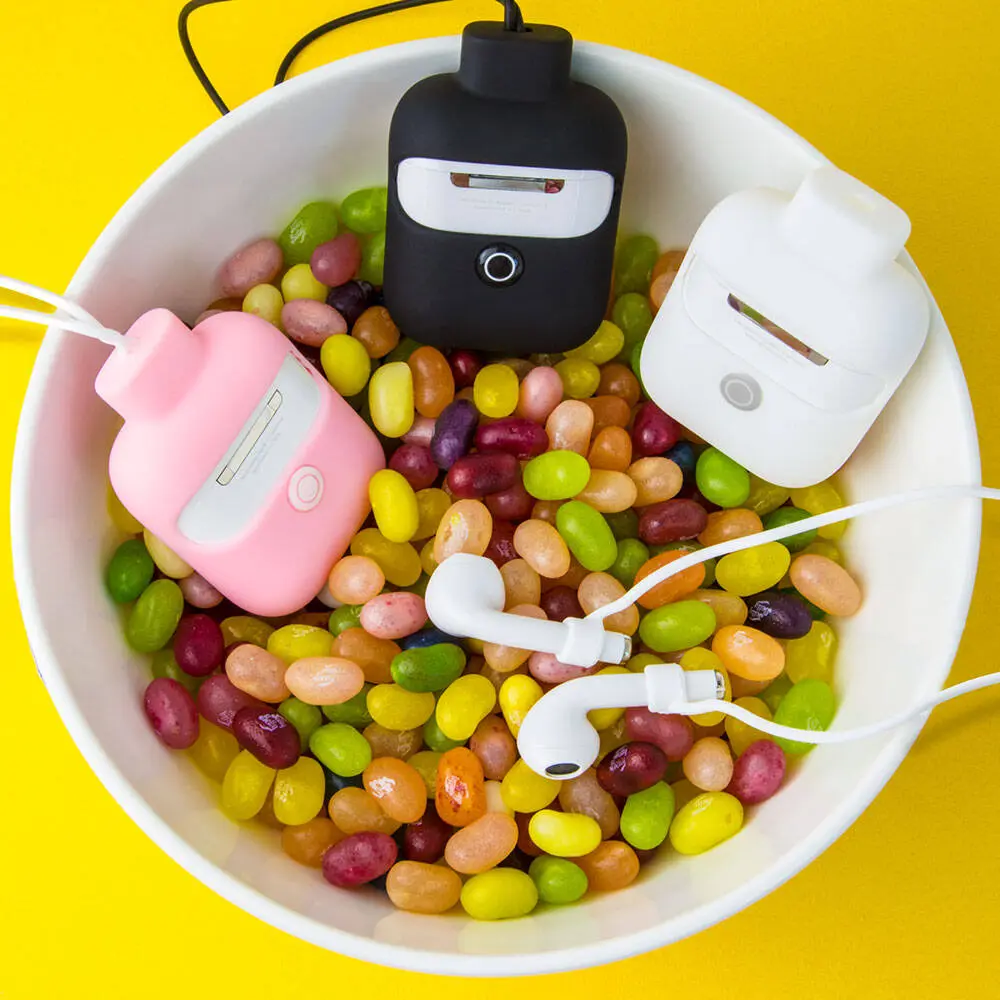 AirPods 1. ve 2. Nesil Kılıf, Boyun Askılı Jelly Bean Tasarım - SwitchEasy ColorBuddy