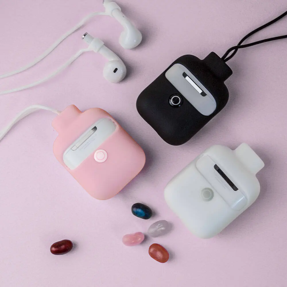 AirPods 1. ve 2. Nesil Kılıf, Boyun Askılı Jelly Bean Tasarım - SwitchEasy ColorBuddy