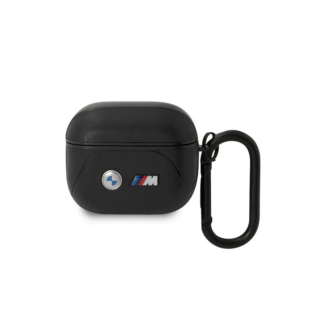 AirPods 3. Nesil Kılıf, BMW Lisanslı PU Deri Tasarım - Siyah