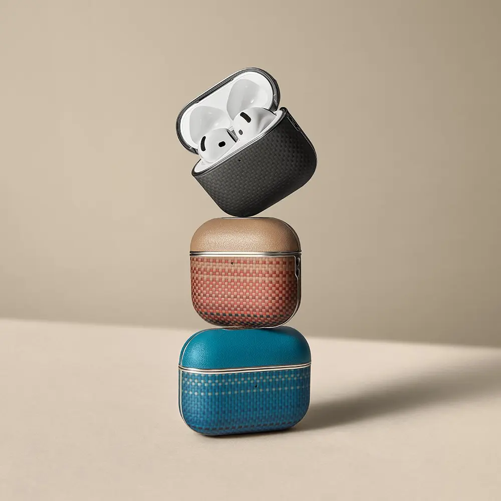 AirPods 4 Uyumlu 1500D Aramid Fiber Kılıf - Pitaka Ultra-Slim Classic