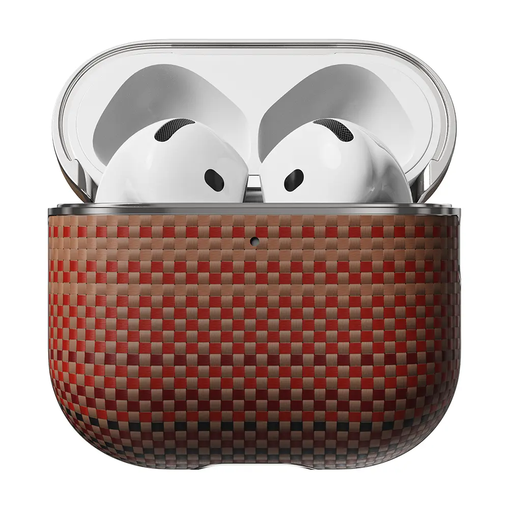 Apple Airpods 4 Kılıf Aramid Fiber Pitaka Tactile Woven Sunset-Moonrise Serisi Kapak