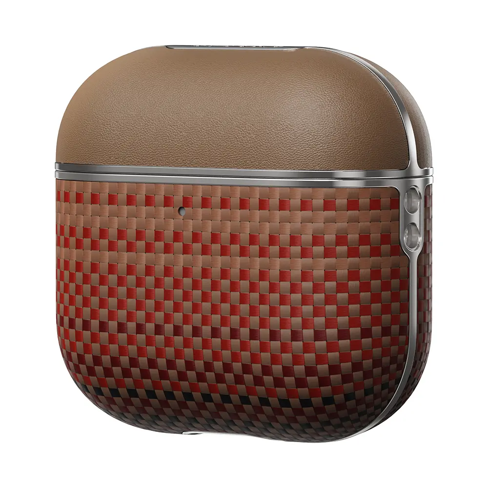 Apple Airpods 4 Kılıf Aramid Fiber Pitaka Tactile Woven Sunset-Moonrise Serisi Kapak