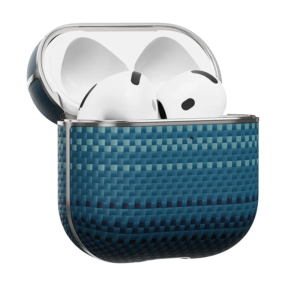 Apple Airpods 4 Kılıf Aramid Fiber Pitaka Tactile Woven Sunset-Moonrise Serisi Kapak