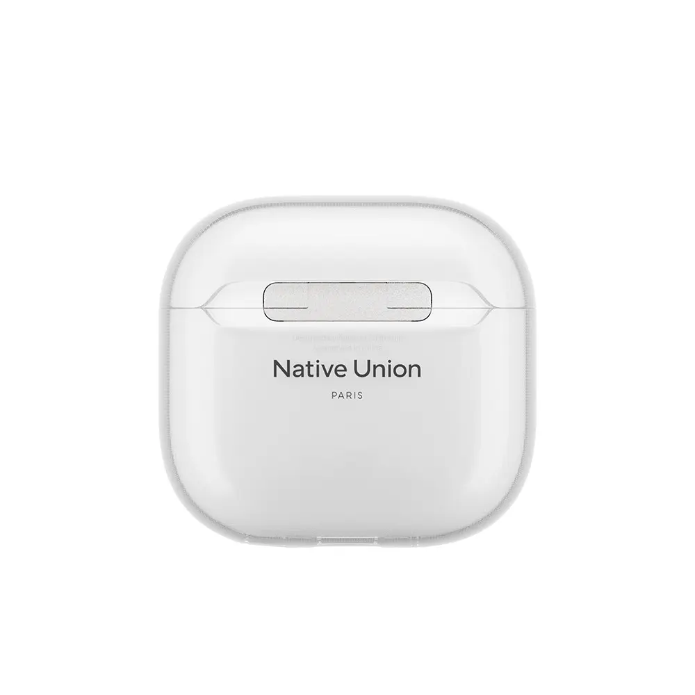 AirPods 4 Şeffaf Silikon Kılıf, Qi ve MagSafe Şarj Uyumlu - Native Union RE Clear