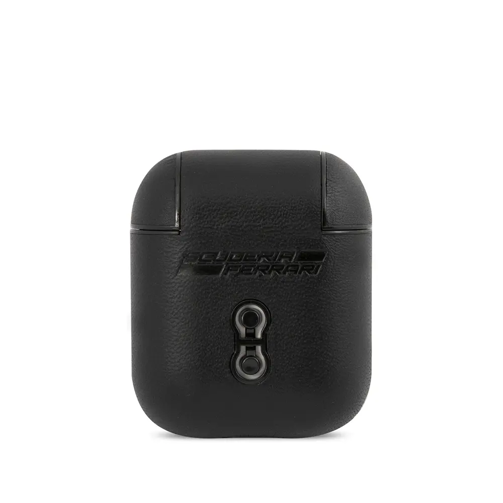 AirPods Kılıfı Ferrari Lisanslı PU Deri Metal Logolu - Scuderia Ferrari