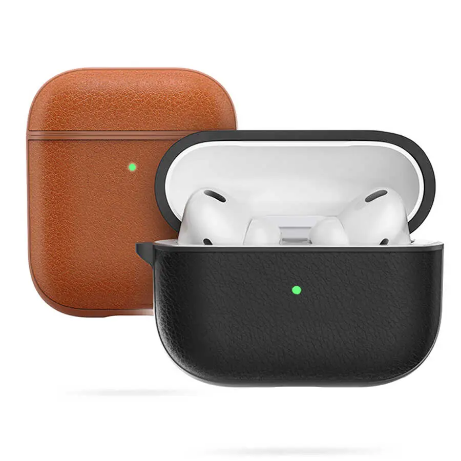 AirPods 1. ve 2. Nesil Deri Kılıf - Wiwu Calfskin