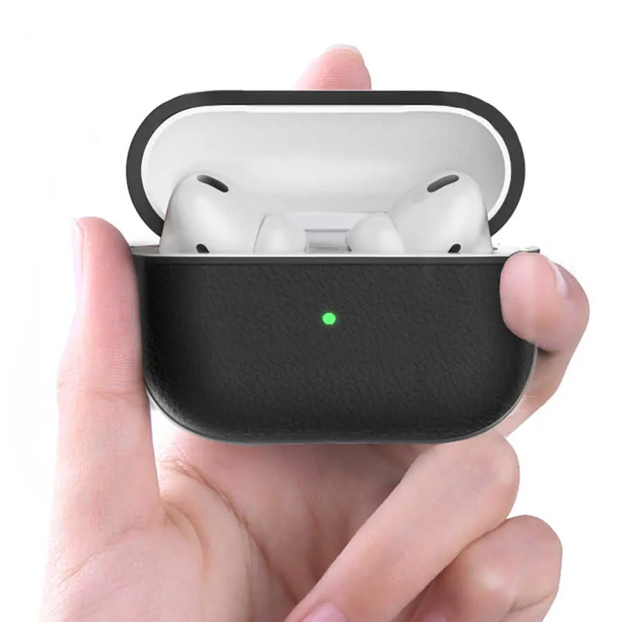 AirPods 1. ve 2. Nesil Deri Kılıf - Wiwu Calfskin