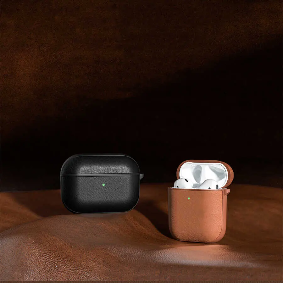 AirPods 1. ve 2. Nesil Deri Kılıf - Wiwu Calfskin