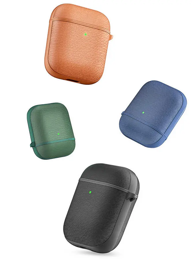 AirPods 1. ve 2. Nesil Deri Kılıf - Wiwu Calfskin