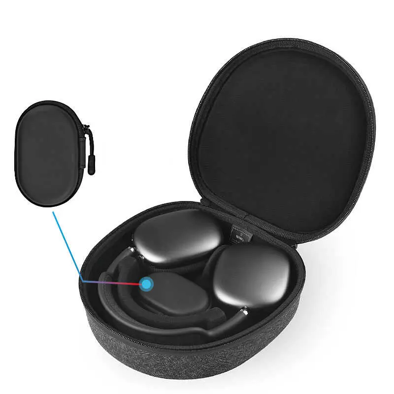 AirPods Max Fermuarlı Taşıma Kılıfı, Süngerli ve Suya Dayanıklı - Wiwu