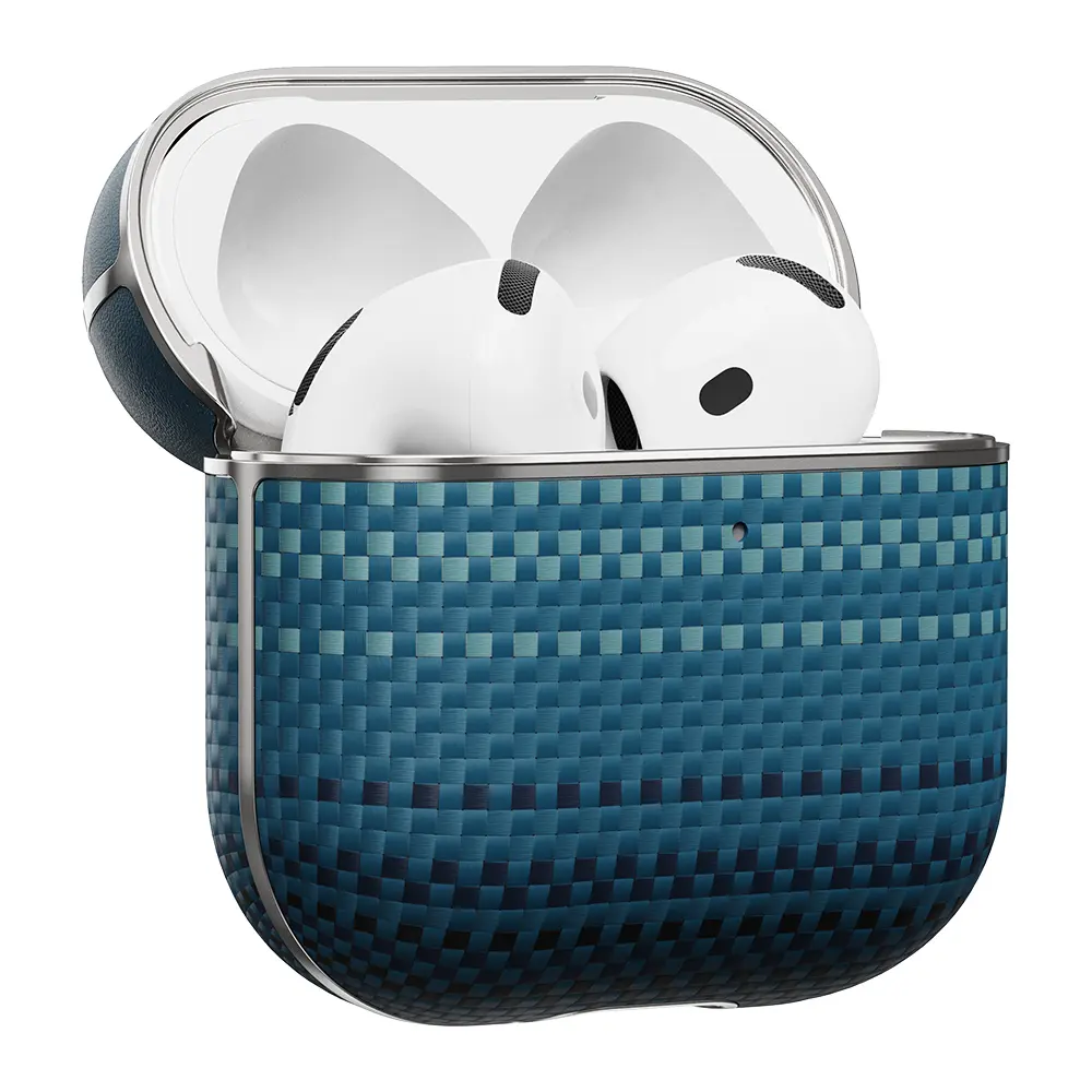 Apple Airpods Pro 2 Kılıf Aramid Fiber Pitaka Tactile Woven Sunset-Moonrise Serisi Kapak