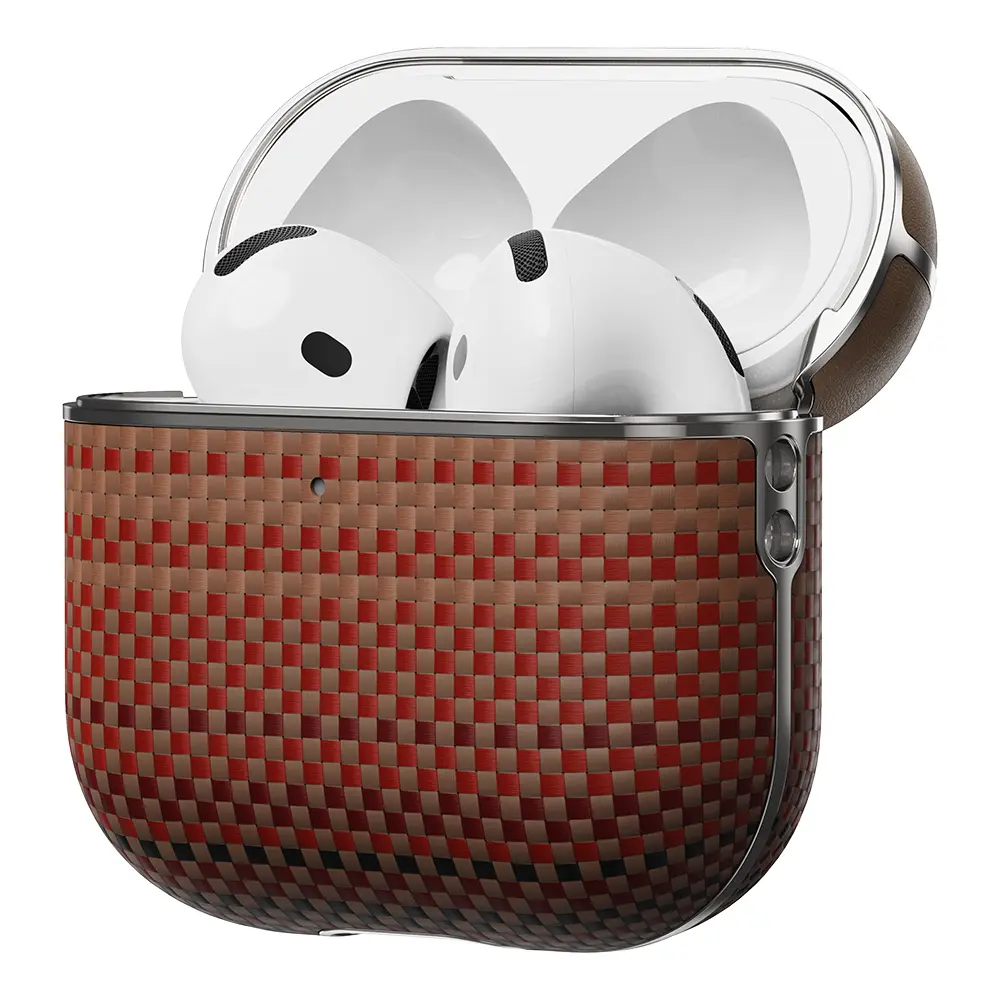 Apple Airpods Pro 2 Kılıf Aramid Fiber Pitaka Tactile Woven Sunset-Moonrise Serisi Kapak