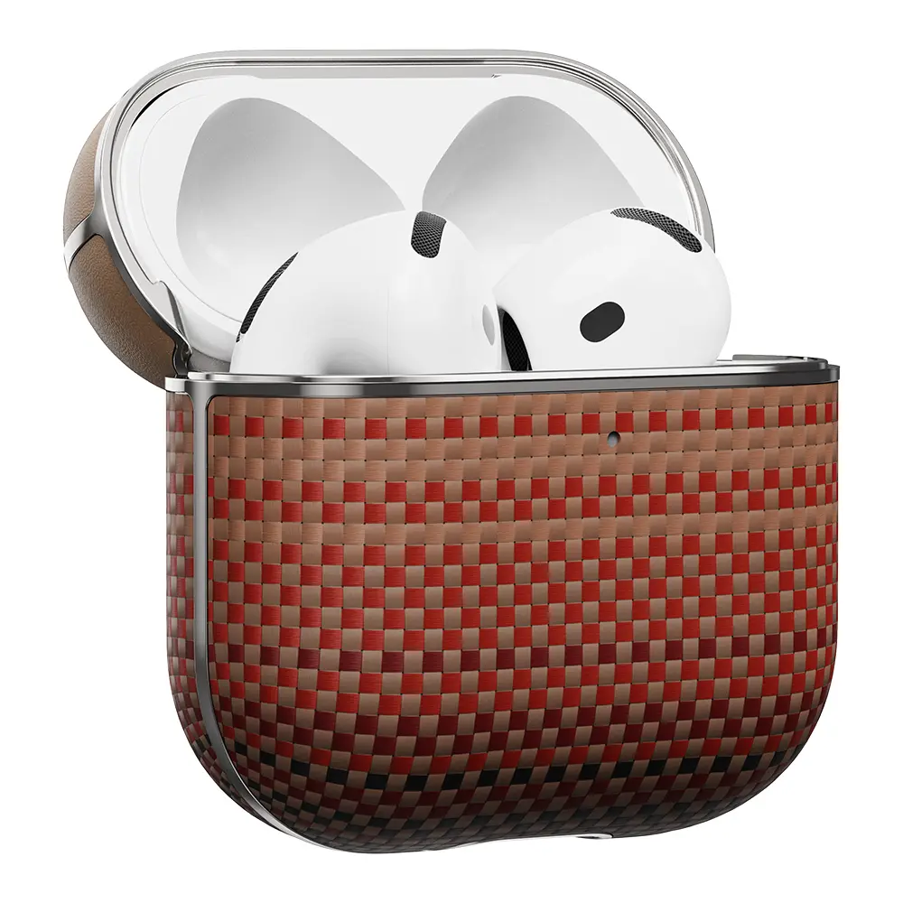 Apple Airpods Pro 2 Kılıf Aramid Fiber Pitaka Tactile Woven Sunset-Moonrise Serisi Kapak
