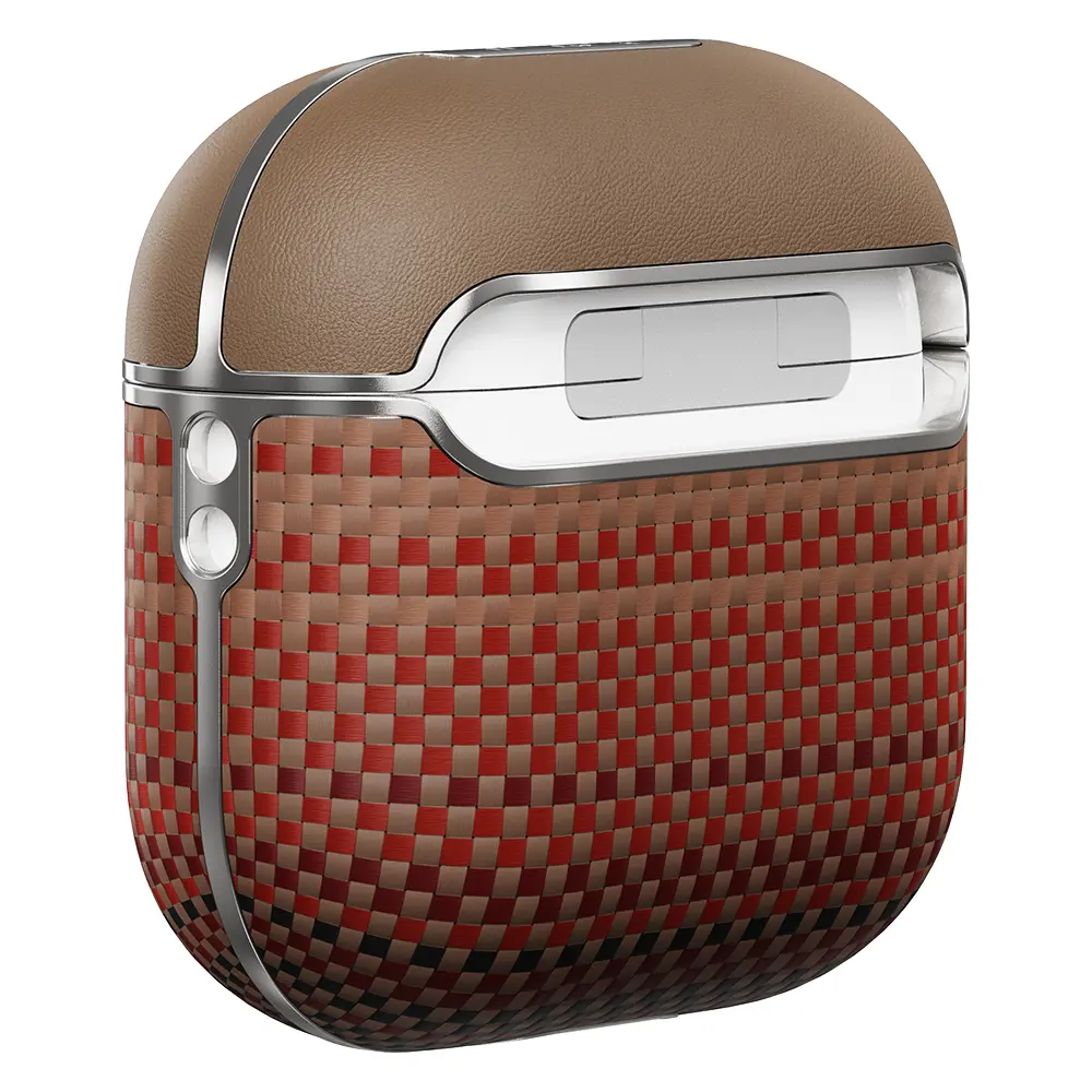 Apple Airpods Pro 2 Kılıf Aramid Fiber Pitaka Tactile Woven Sunset-Moonrise Serisi Kapak
