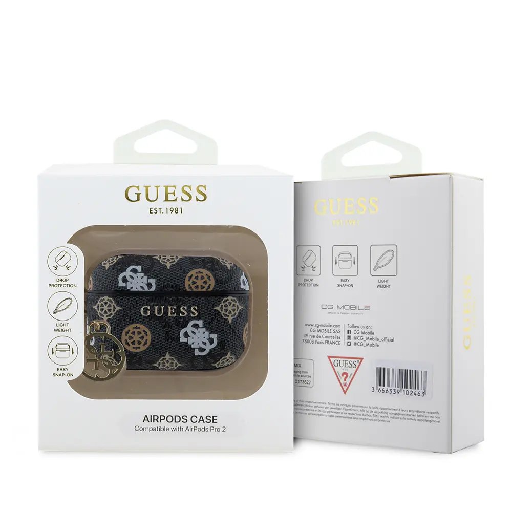 AirPods Pro 2 Kılıf, Guess Lisanslı 4G Desenli Peony Kapak