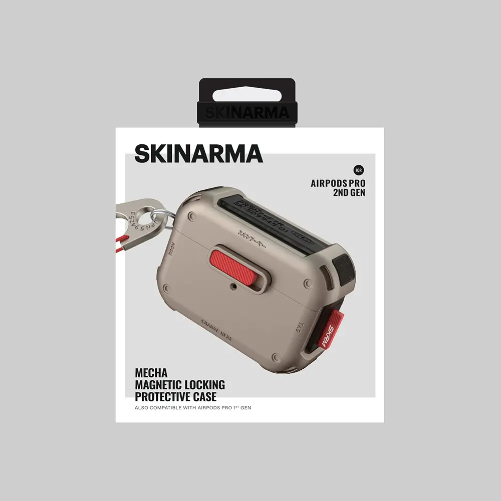AirPods Pro 2 Manyetik Kilitli Airbagli Kılıf - Skinarma Mecha