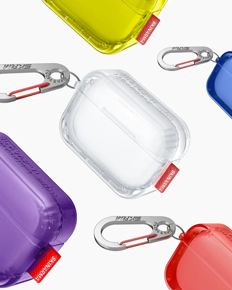 AirPods Pro 2 Şeffaf Renkli Airbagli Kılıf - SkinArma Saido