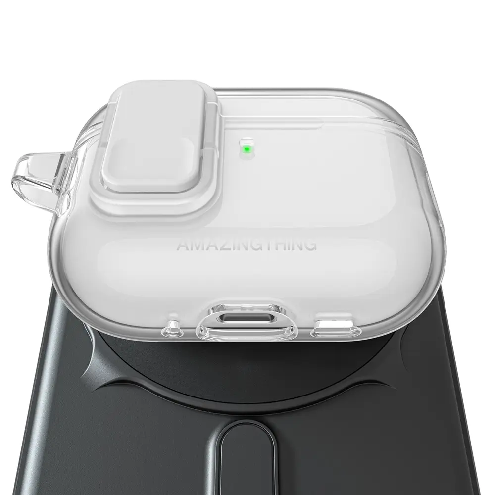 AirPods Pro 3 Şeffaf Kılıf, Magnetik Kilitli - Amazingthing Minimal