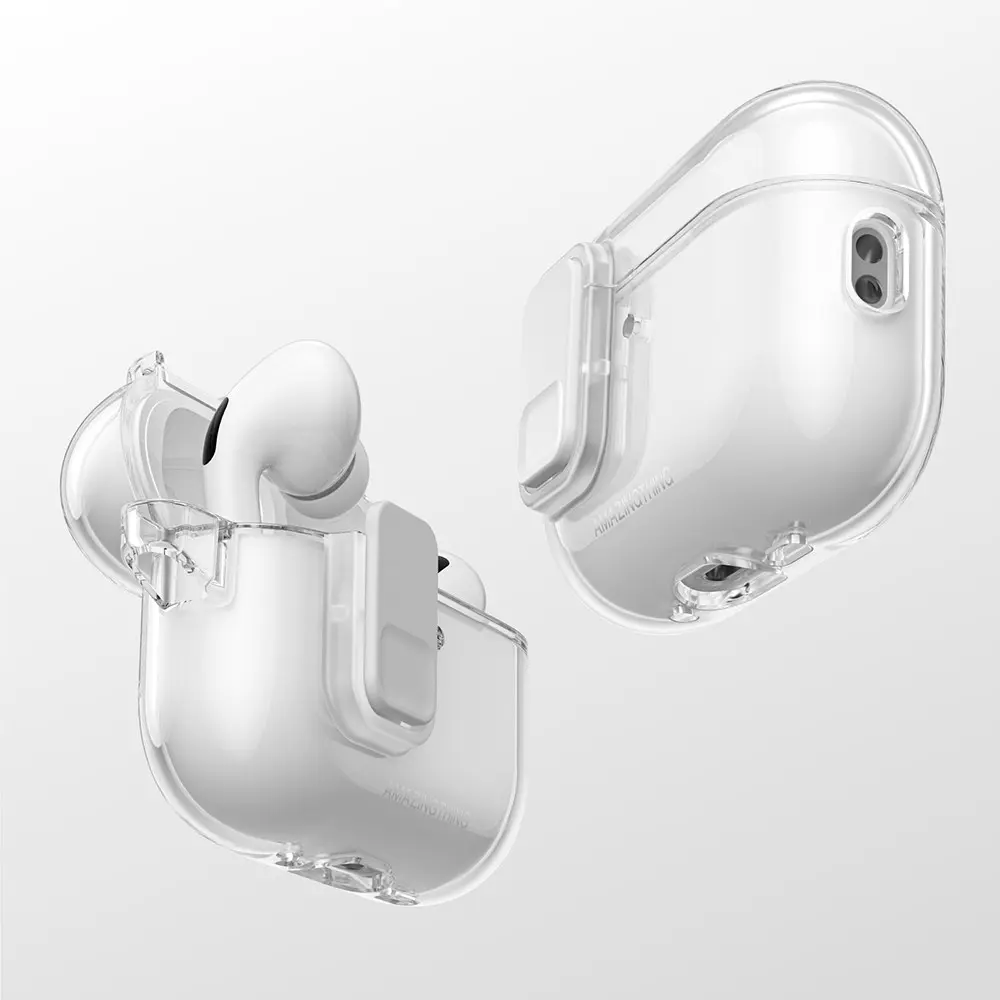 AirPods Pro 3 Şeffaf Kılıf, Magnetik Kilitli - Amazingthing Minimal