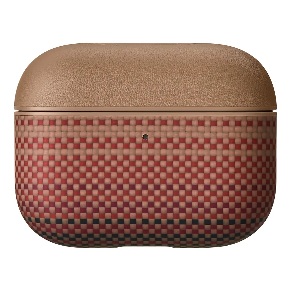 AirPods Pro 3 Aramid Fiber Kılıf - Pitaka Tactile Woven Sunset-Moonrise