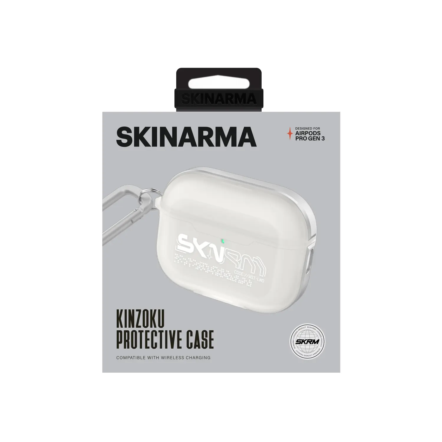 Apple Airpods Pro 3 Kılıf Skinarma Transparan Mat Tasarım Kinzoku Kılıf