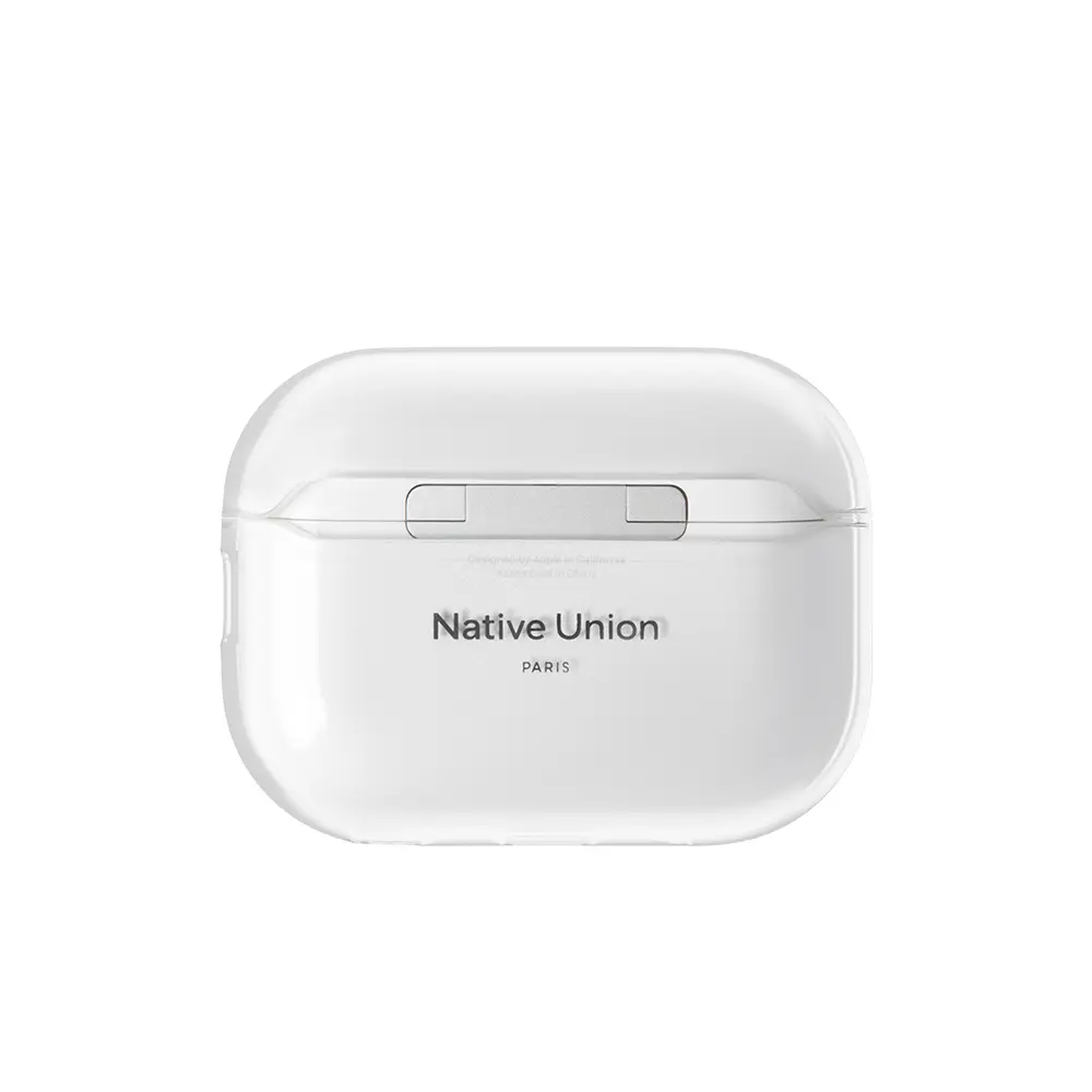AirPods Pro 3 Şeffaf Silikon Kılıf, Qi ve MagSafe Uyumlu - Native Union Clear